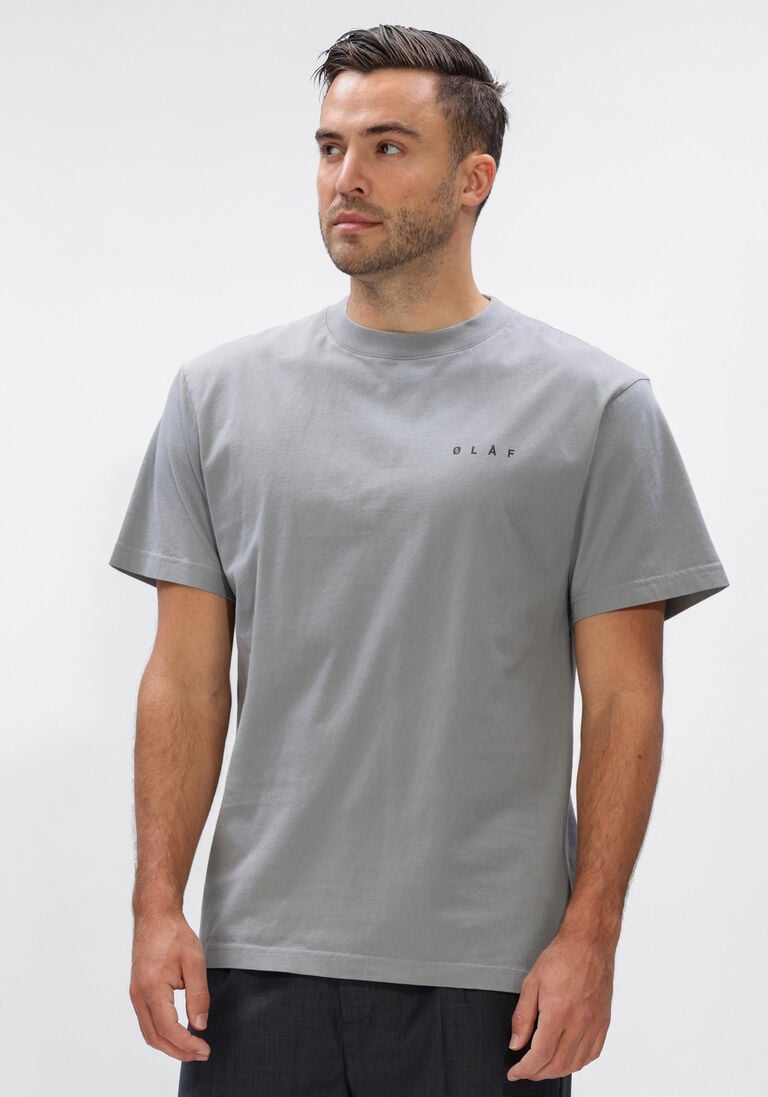 grijze olaf hussein t-shirt brushstroke face tee