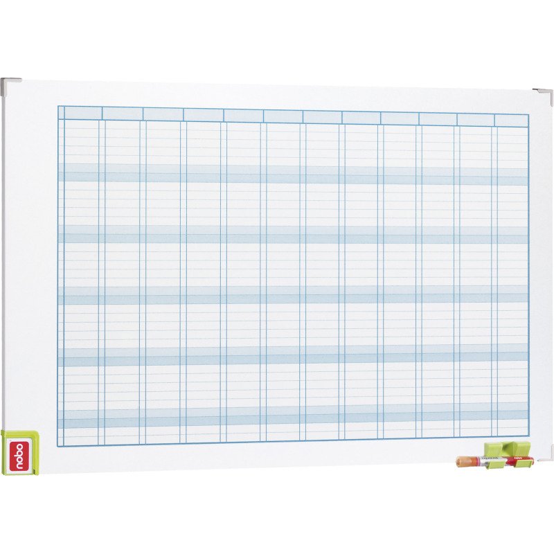 Planning magnétique annuel 12 colonnes Nobo