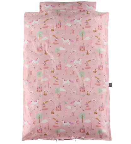 N?rgaard Madsens Senget?j - Voksen - Rosa m. Eventyrhave