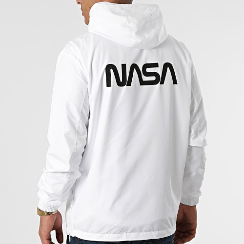 Coupe-Vent Worm Logo Back Blanc