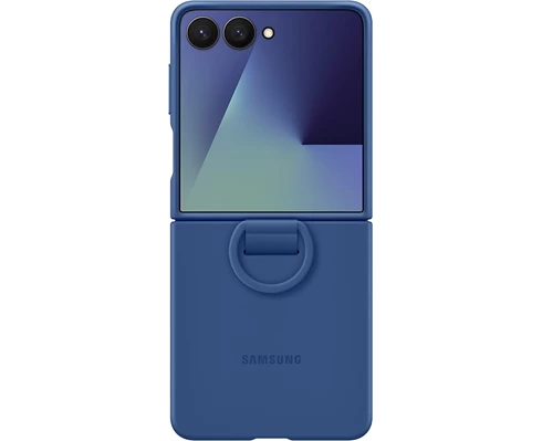 Samsung Galaxy Flip7 Ring Case (Silicone) Dark Blue