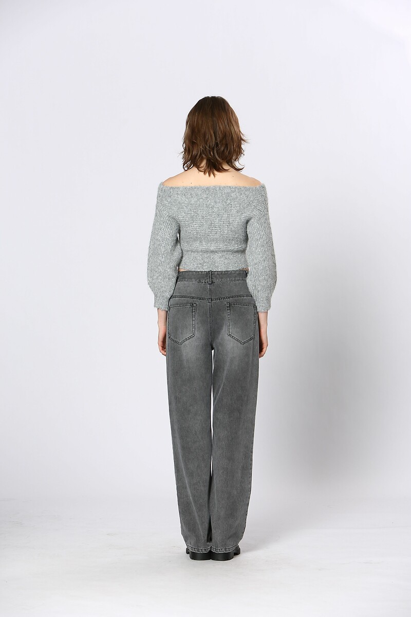 ATÉ BREVE<br>Calças jeans largas de cintura alta