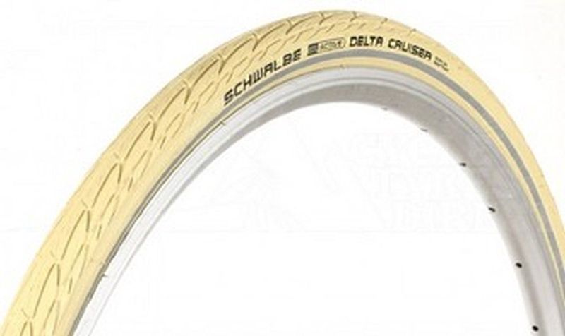 Schwalbe Buitenband - Delta Cruiser Plus - 28 inch x 1.40 - Creme Reflecterend