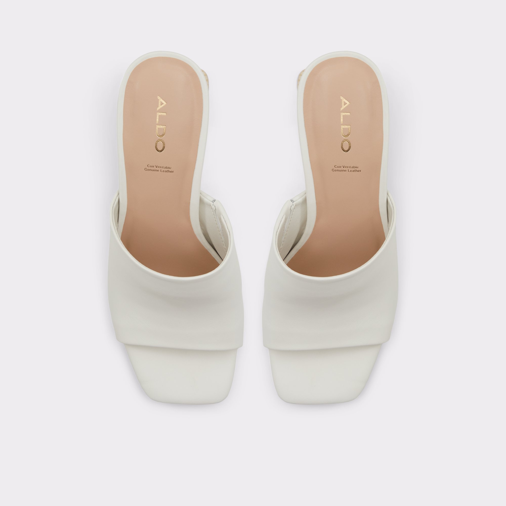 Harans White-Bone Women Heeled mules