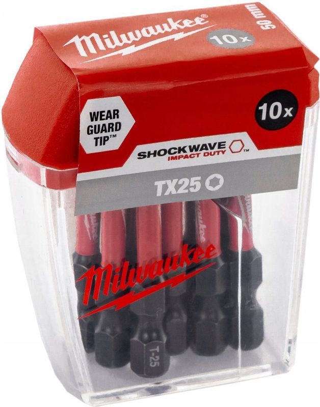Milwaukee - Shockwave Impact Duty™ Schroefbits - TX25 x 50 mm - 10 Stuks