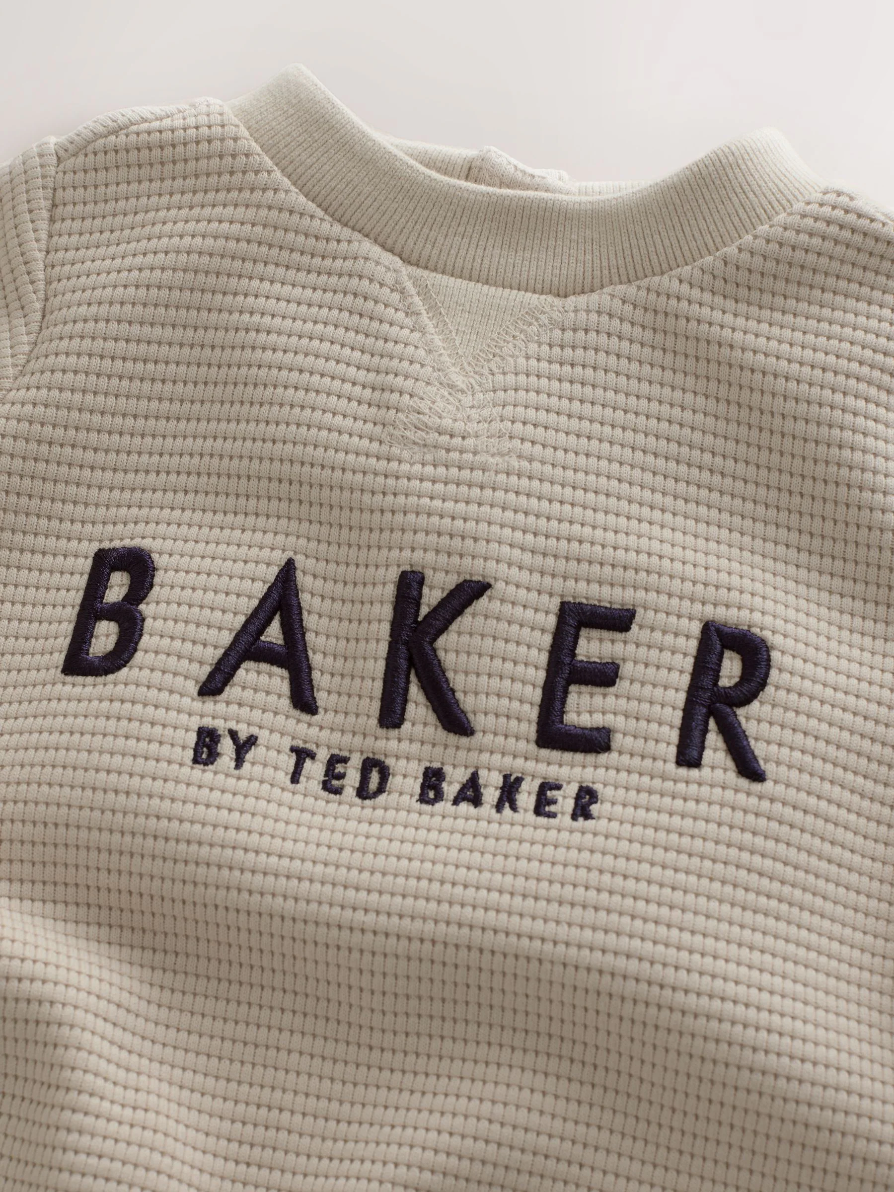 Pastelgeel - Baker by Ted Baker Textured Long Sleeve Romper