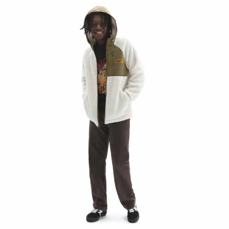 Vans world code sherpa full zip hoodie Black
