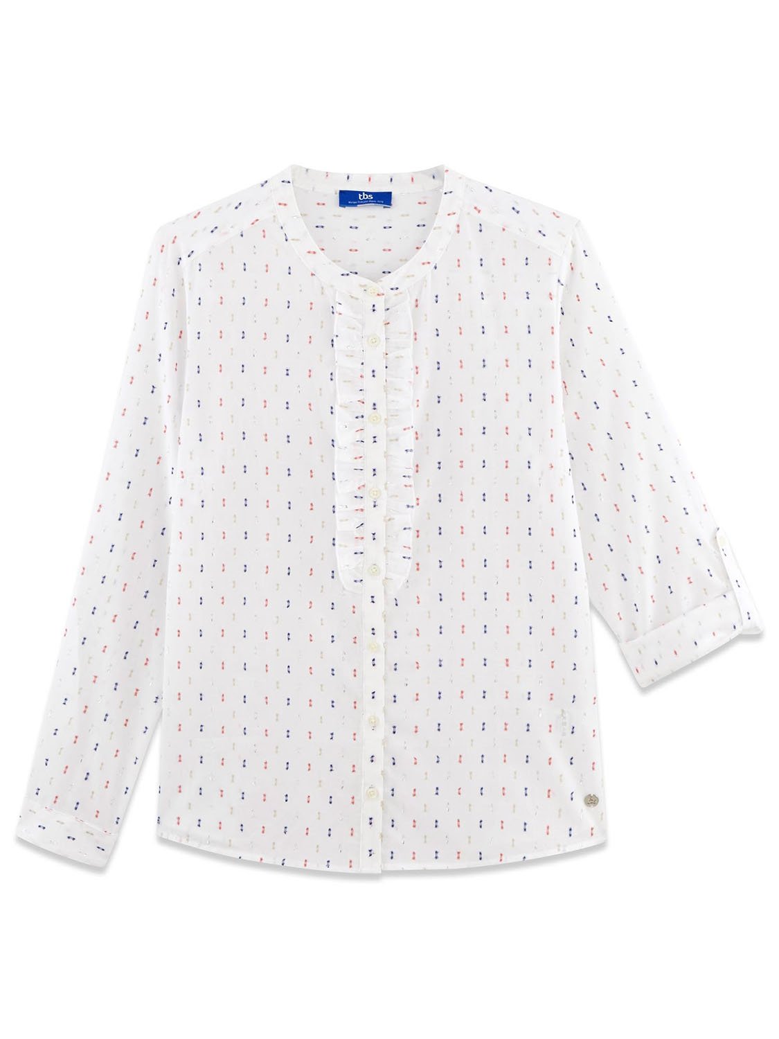 Chemise Femme Coton Blanc à  Motif