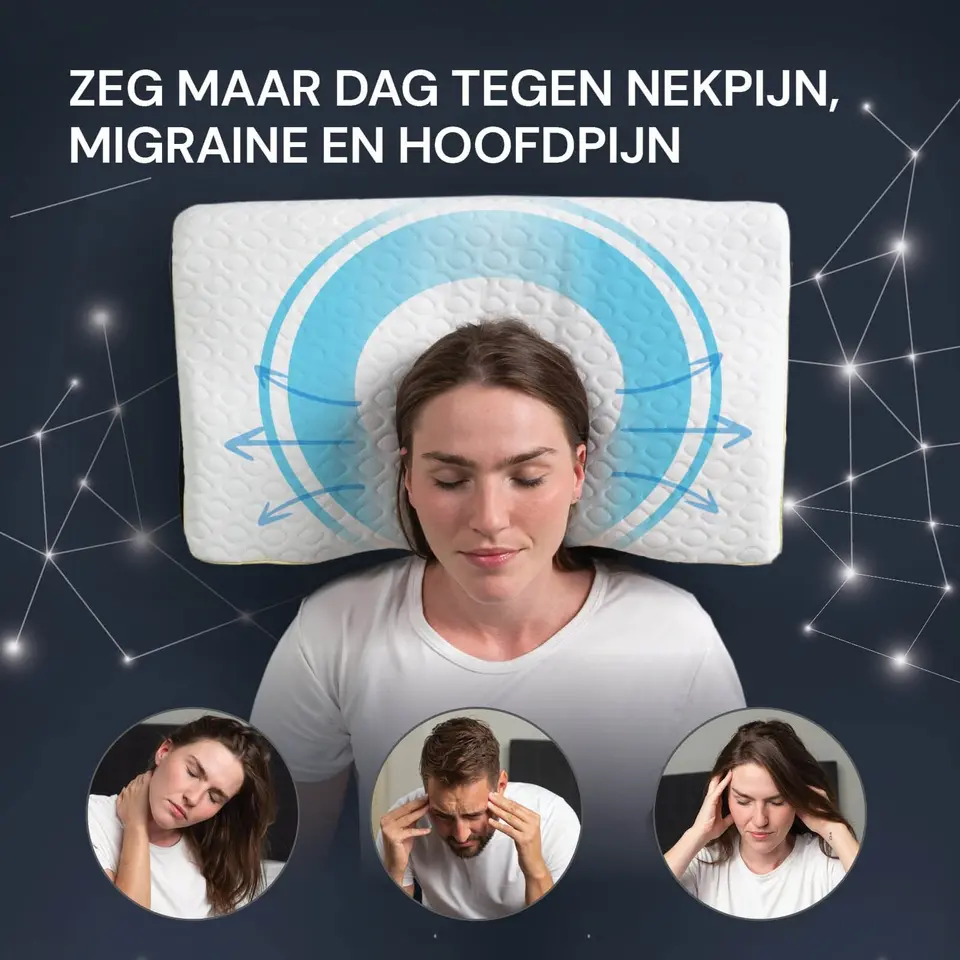 Vitapur Memosilver Anatomisch Anti-Snurk Kussen - 60x40 cm