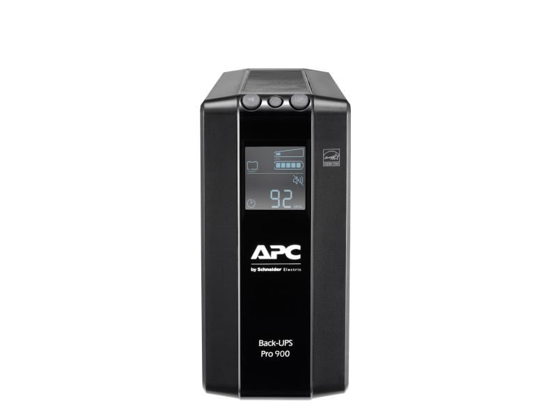 APC USV BR900MI 900 VA / 540 W Back UPS Pro BR 900VA, 6 Outlets, AVR, LCD Interface, Batterie 12V, 9.4Ah