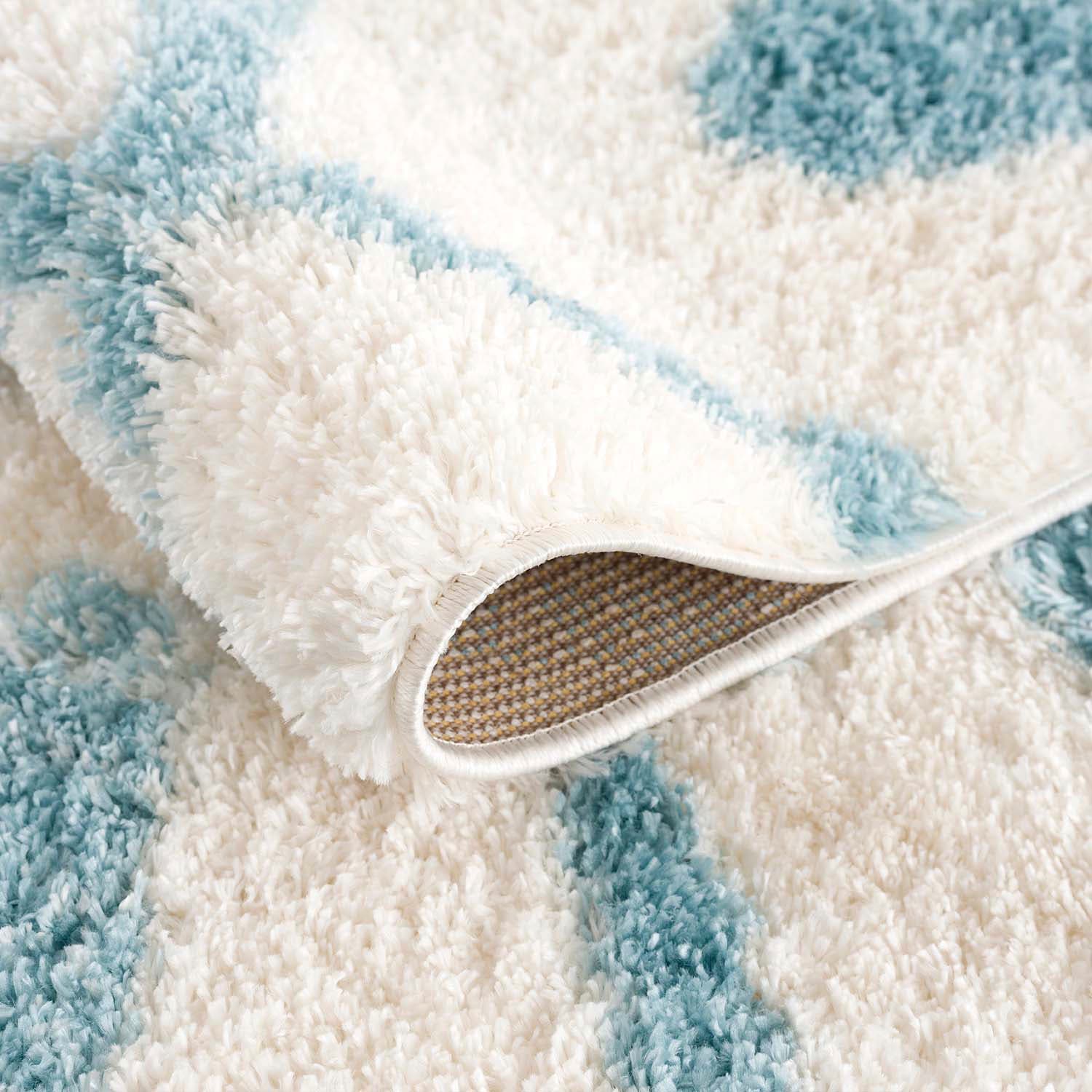 Carpet City Hochflor-Teppich »Pulpy 563« rechteckig 30 mm Höhe besonders weich, Ethno Look, ideal für Wohnzimmer & Schlafzimmer