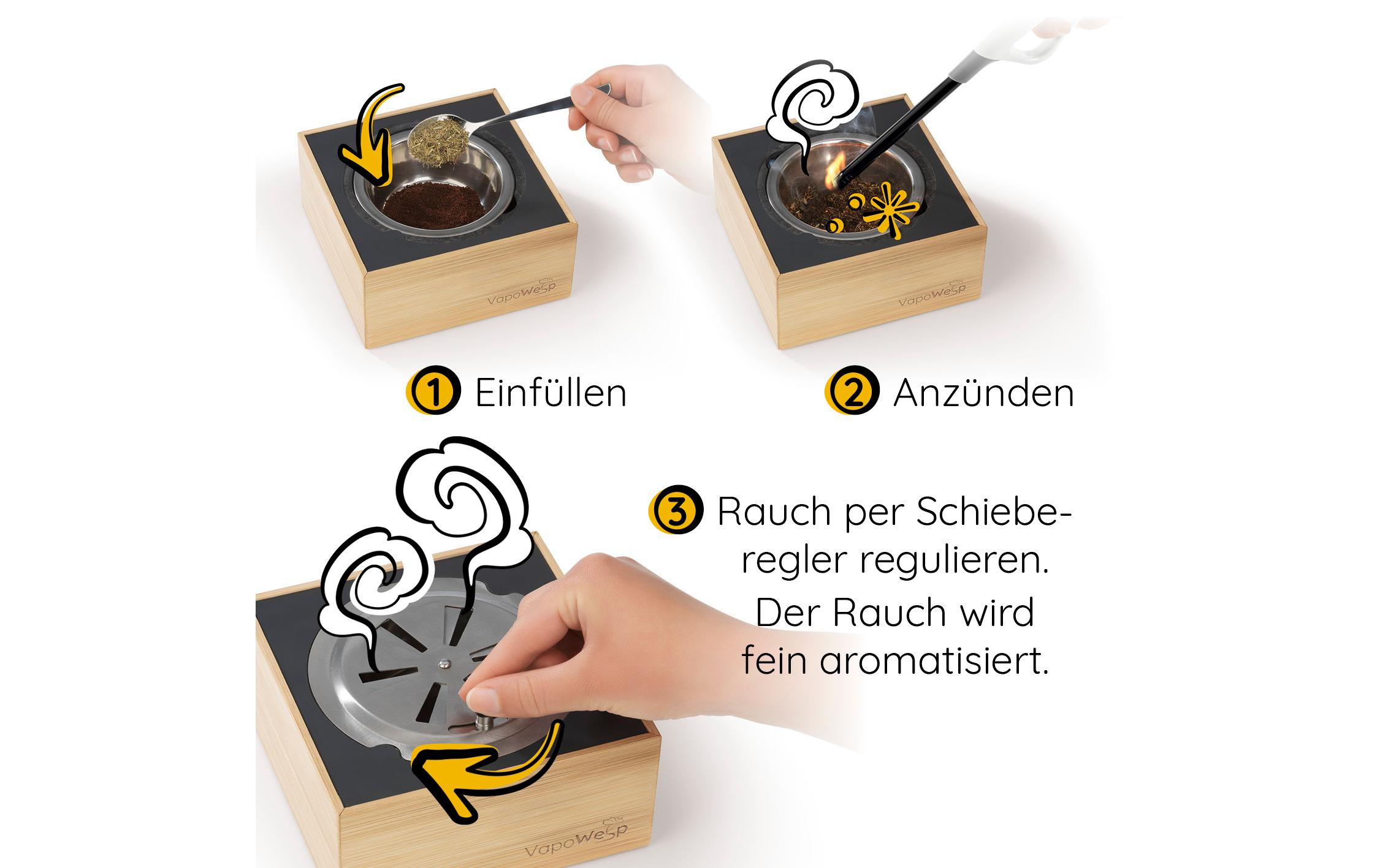 Räucherbox, HellbraunRäuchergerät zum Schutz gegen Wespen