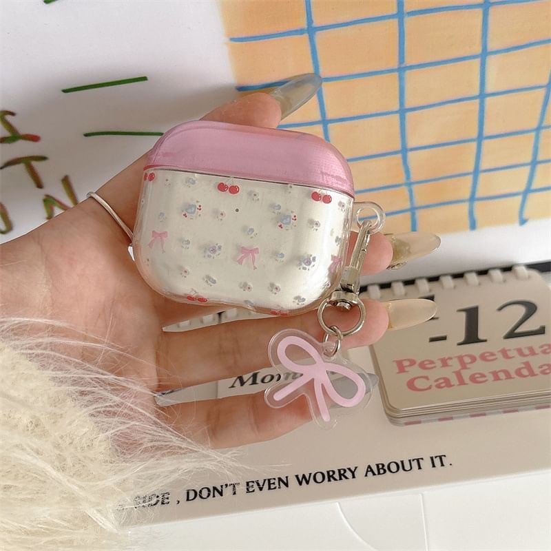 VanDi - Bow AirPods / Pro oortelefoonhoesje met bedel