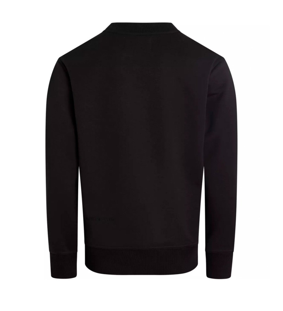 Suéter Calvin Klein Jeans com monologo perfurado preto