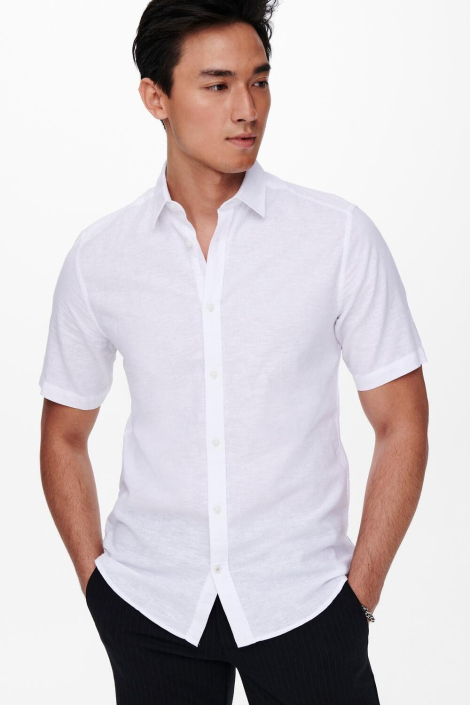 Only & Sons witte heren overhemd