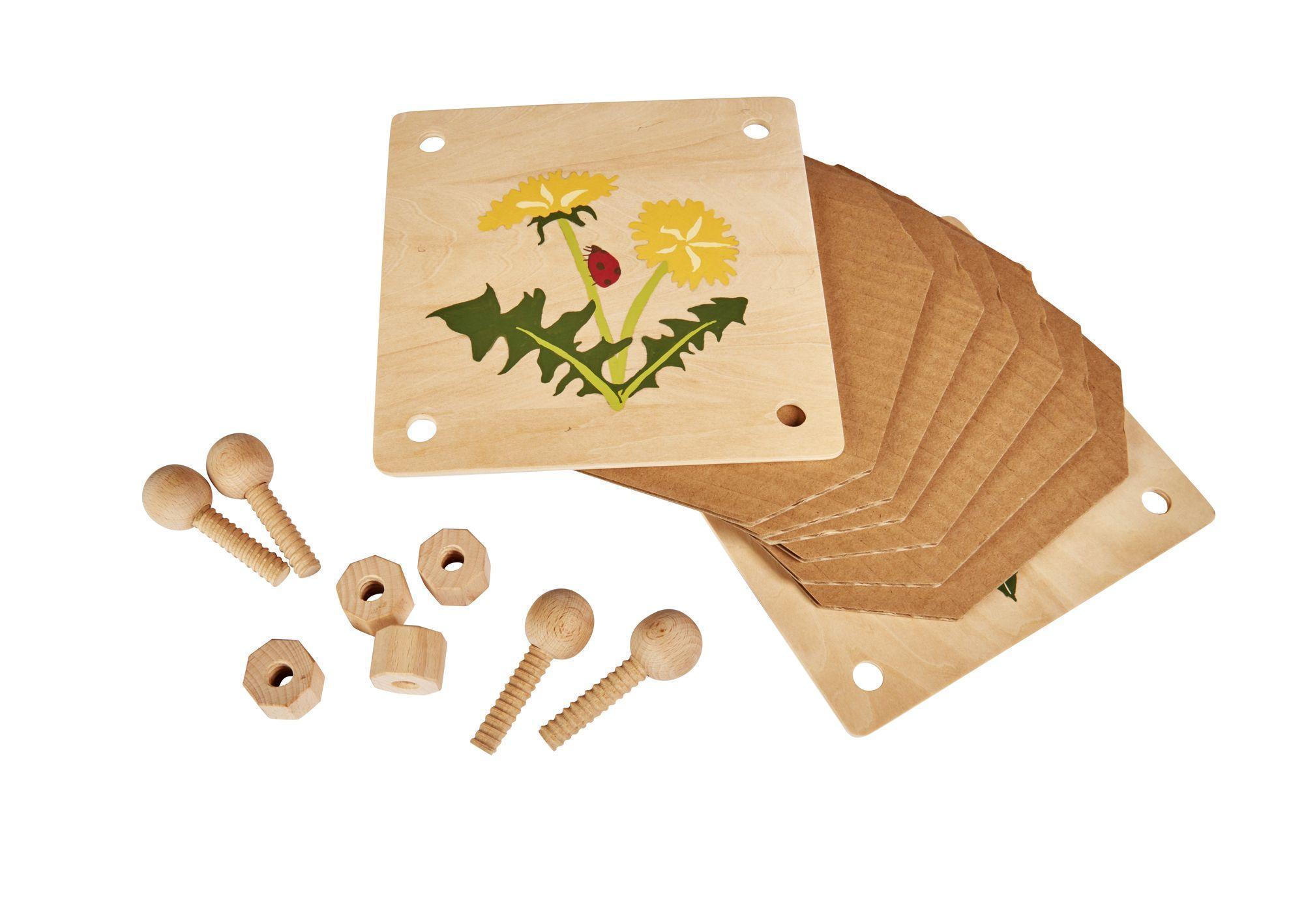 Bastel-Set BLÄTTERPRESSE 8-teilig in natur