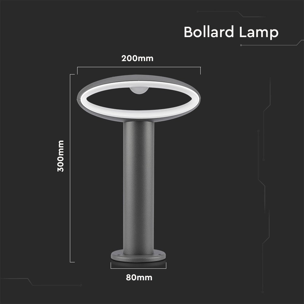 Bolderverlichting voor buiten - IP54 - Donkergrijs - 9W - 500 lumen - 3000K