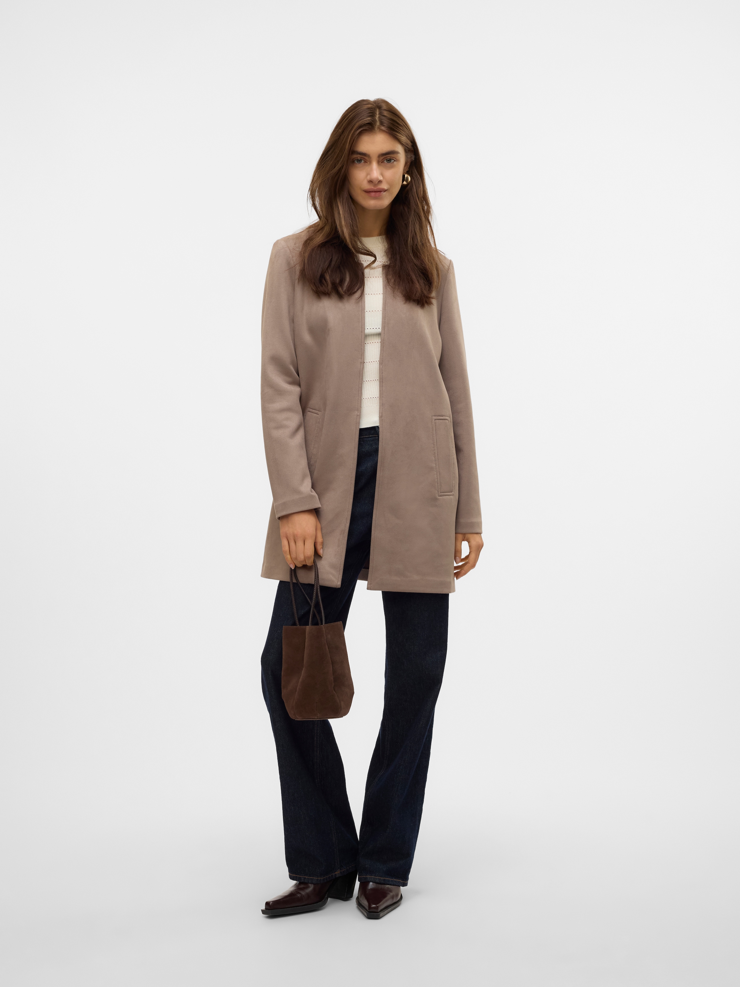 Vero Moda Langjacke »VMJOSEFREJA FAUXSUEDE JACKET BOO« ohne Kapuze