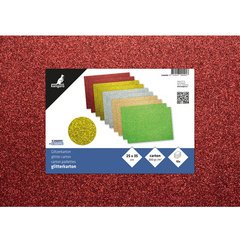 Carton pailleté, 250 x 350 m, assorti en 5 couleurs