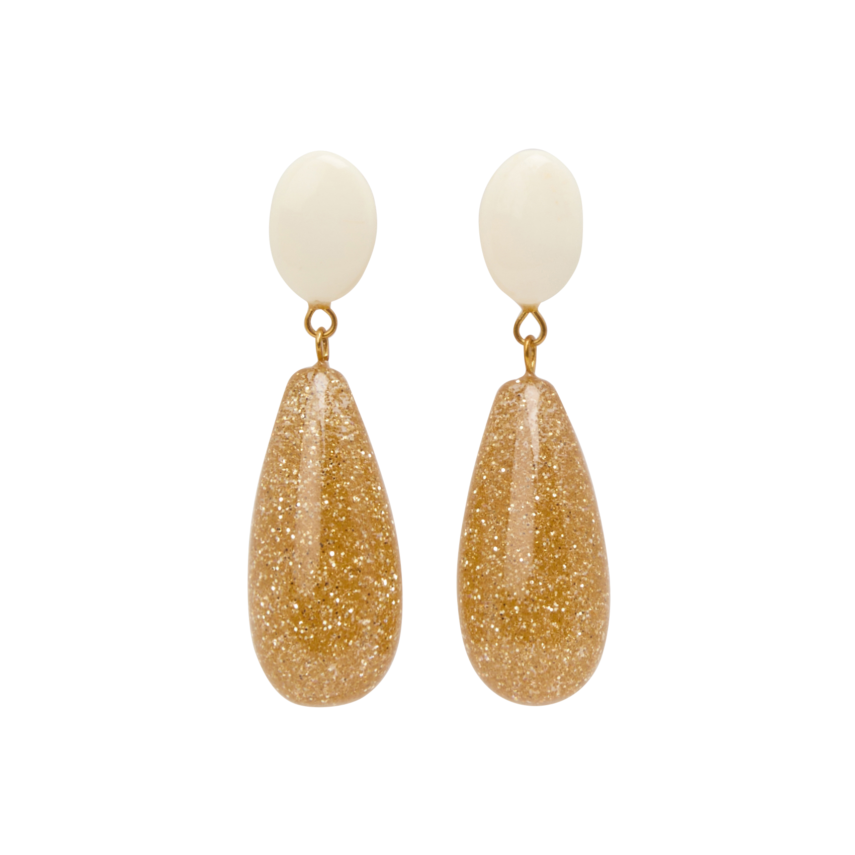 GALLIA - Boucles d'oreilles pendantes | Blanc