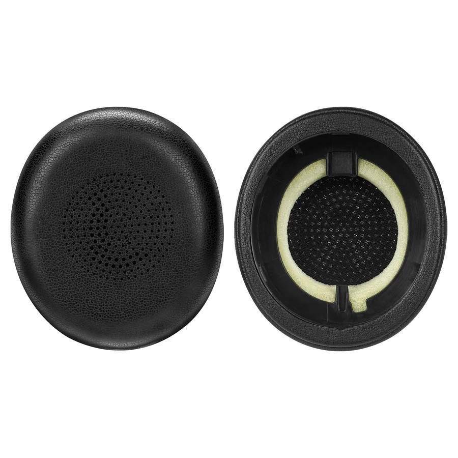 (2er Set) Jabra ELITE 45H / Evolve2 65 Kopfhörer Leder Ersatz Ohr Polster Kissen - Schwarz