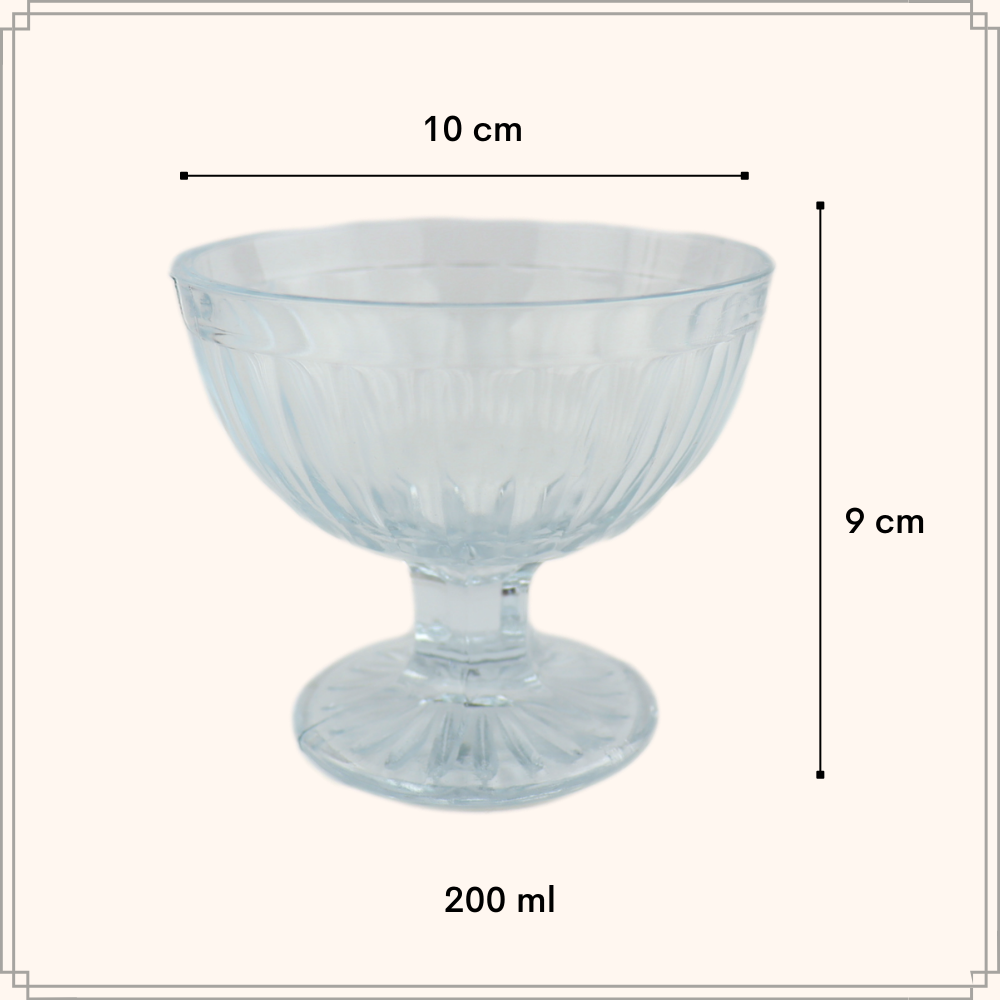 OTIX Dessert schaaltjes Ijscoupe Ijsbeker Set van 3 Glas 200 ml