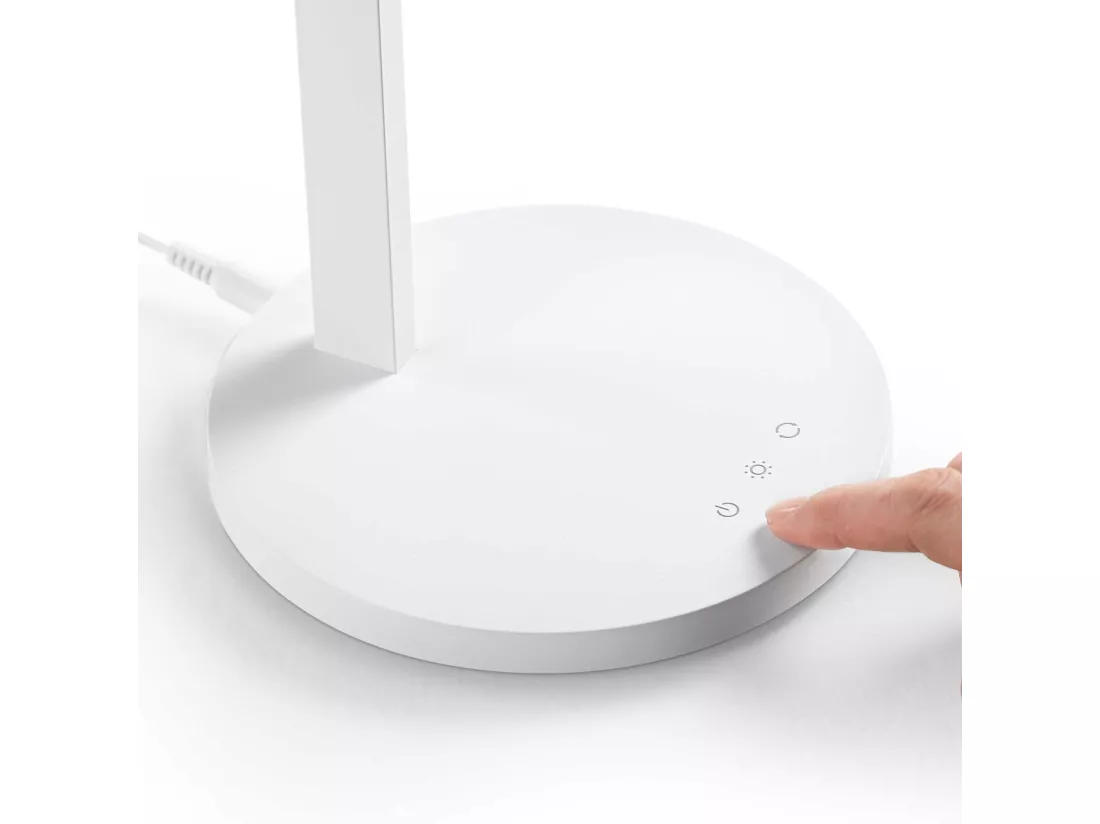 Ideal Lux PIVOT Lampe de table LED intégrée à intensité variable noire, interrupteur intégré, 3000K