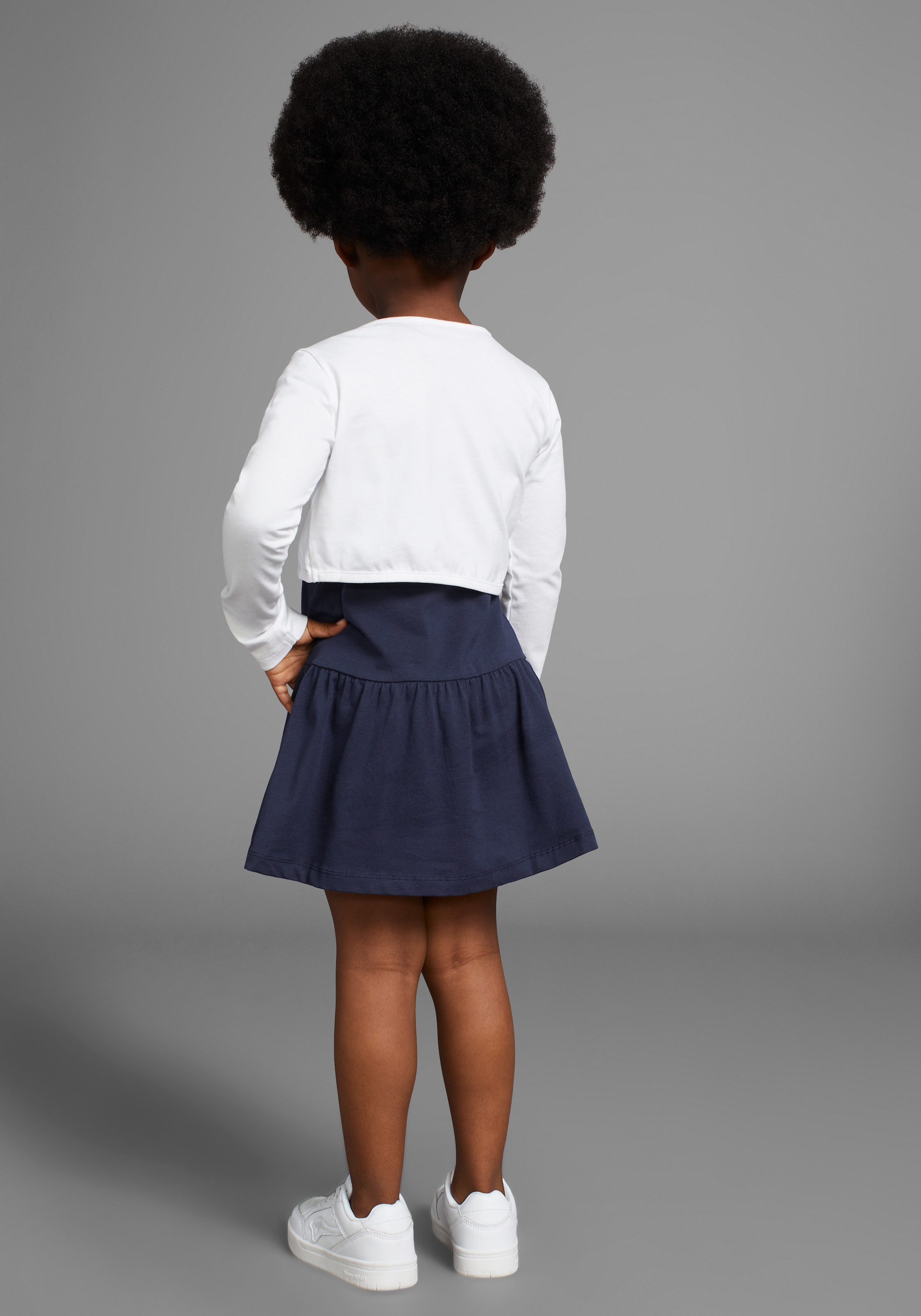 KIDSWORLD Bolero, Kleid & Leggings »2tlg. Set : Kleid mit Bolero-Jacke«, 2 Stk. Outfit für kleine Mädchen