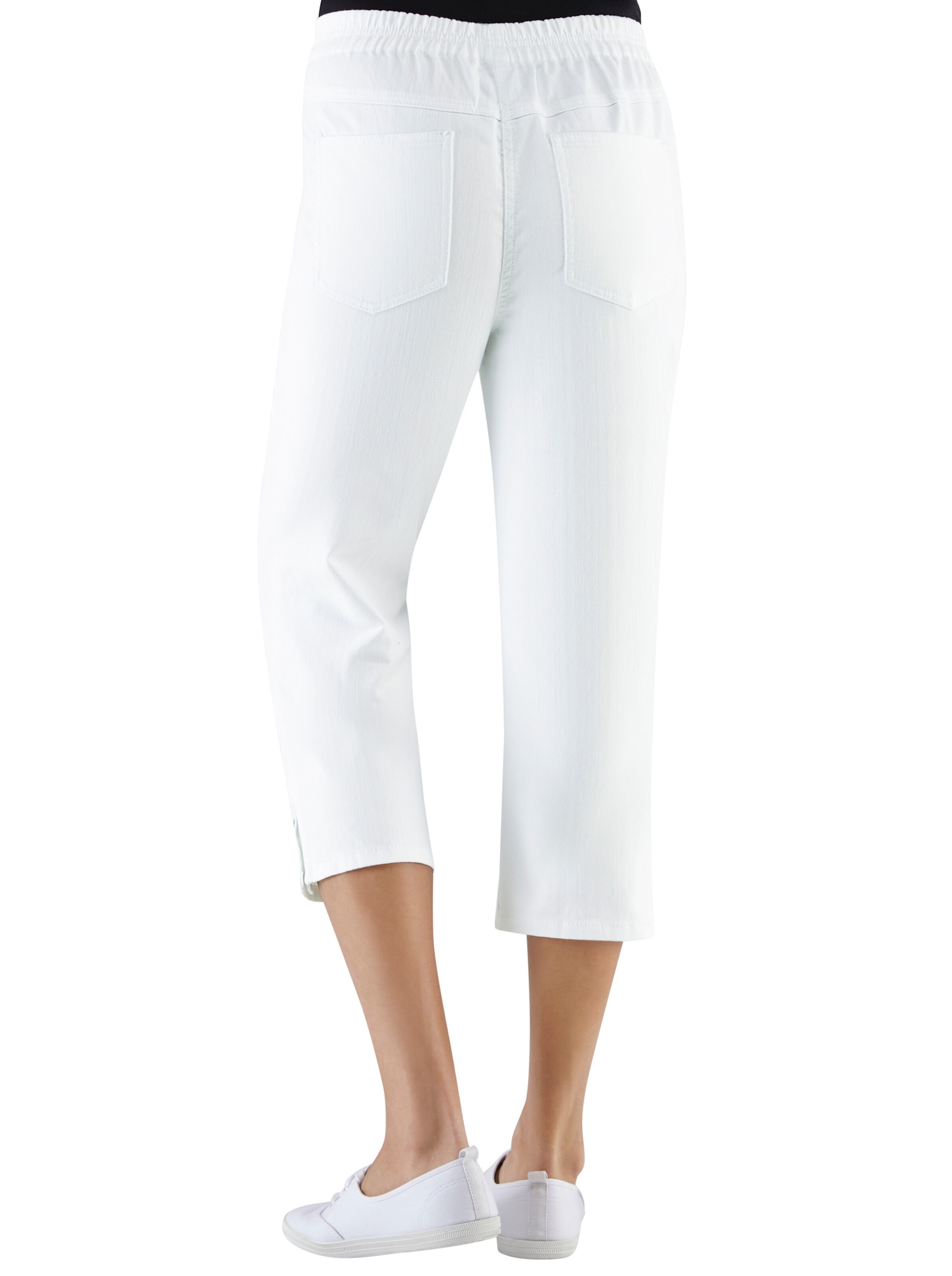 Caprijeans in weiß