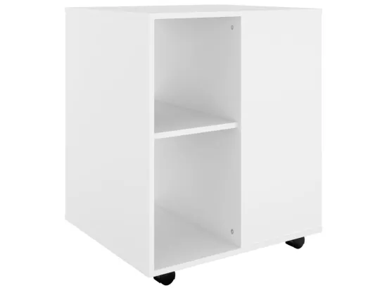 Armoire à roulettes Blanc 60x53x72 cm Bois d’ingénierie