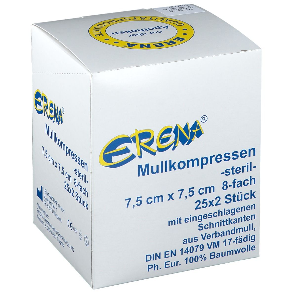 Erena® sterile Mullkompressen .7,5 x 7,5 cm 8-fach