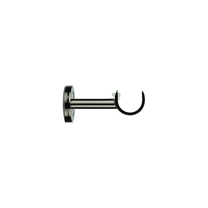 Support court pour barre à rideau GoodHome 28 mm Kimlos noir