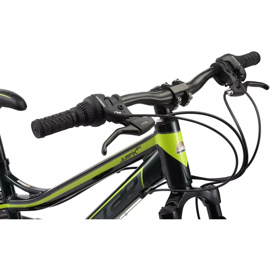 Bikestar Kinderrad 24 Zoll Alu MTB schwarz, grün