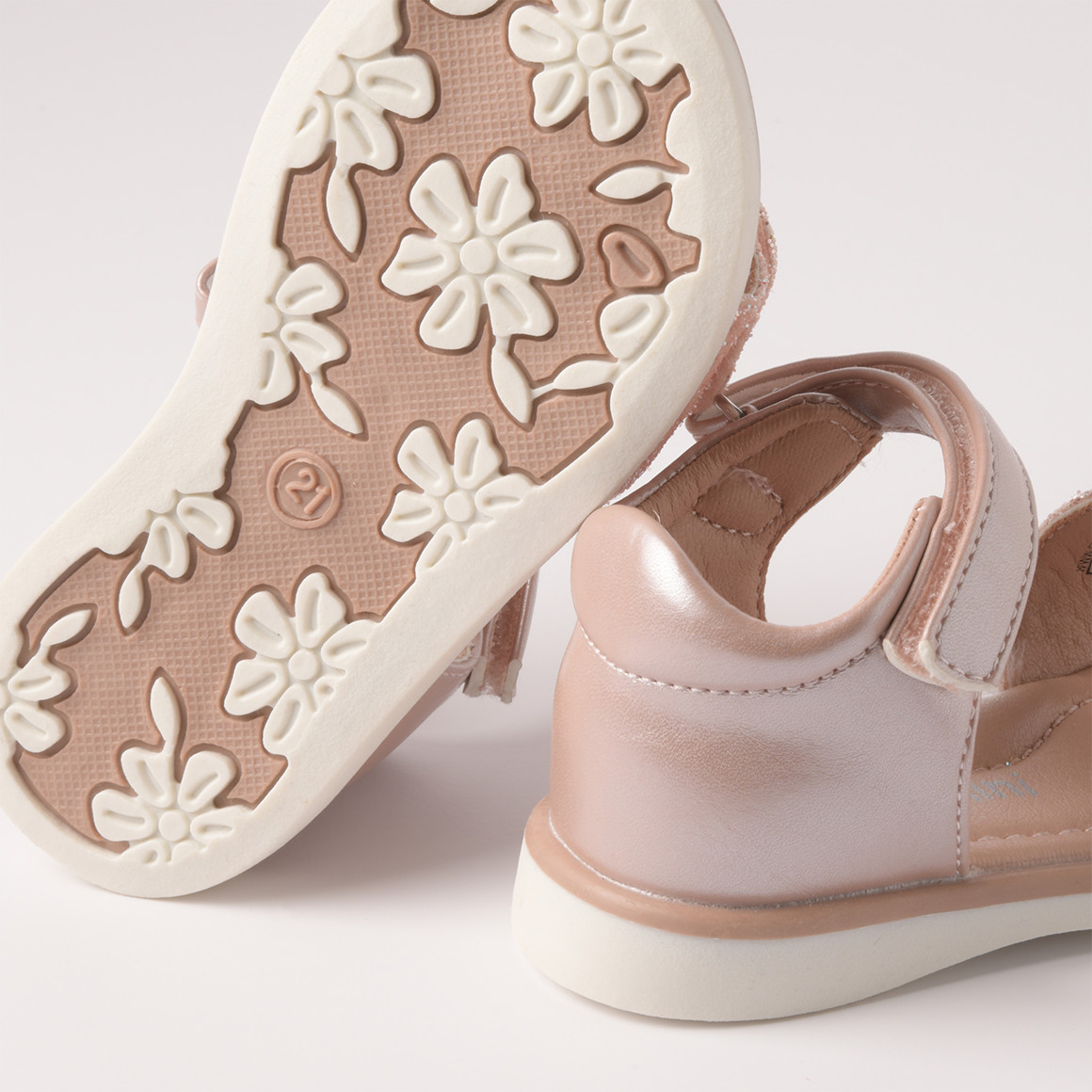 Topomini Baby Sandalen mit Glitzer-Applikation rosa