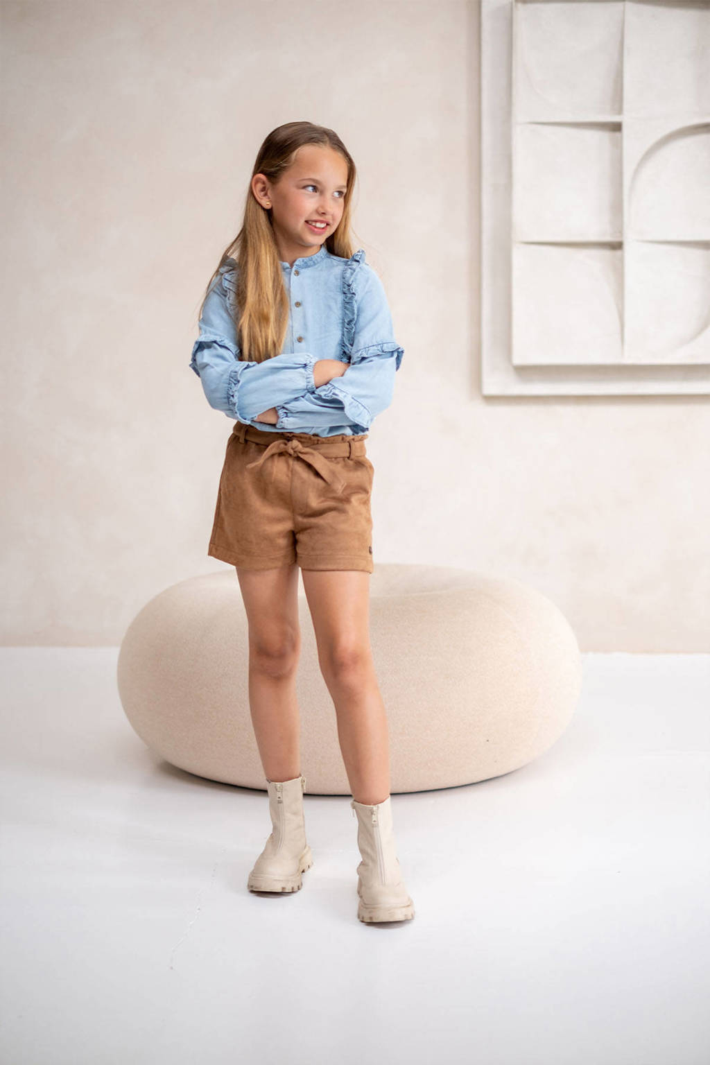relaxed casual short Fay-Linn cognac