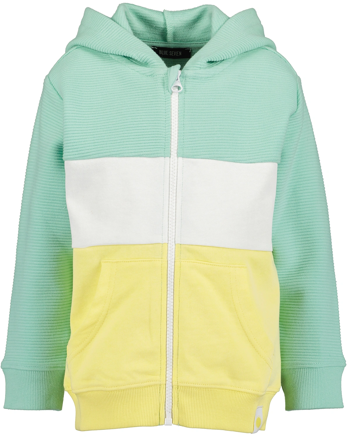 Kapuze-Sweatjacke FRESH in sea/gelb