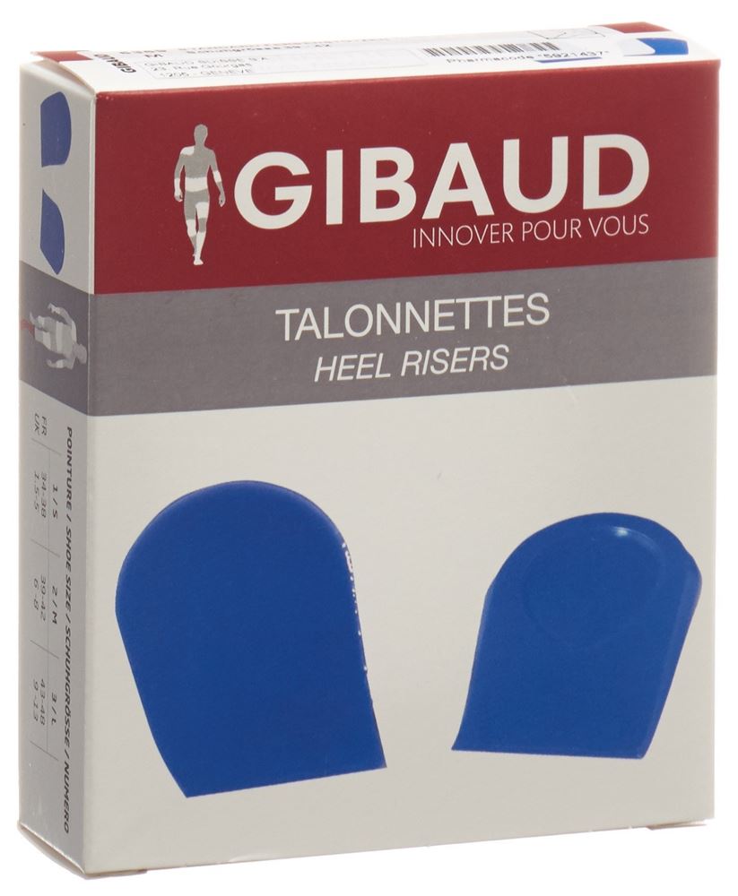 Gibaud Ferseneinlagen<br>1 Paar, Gr2 39-42, Silikon blau