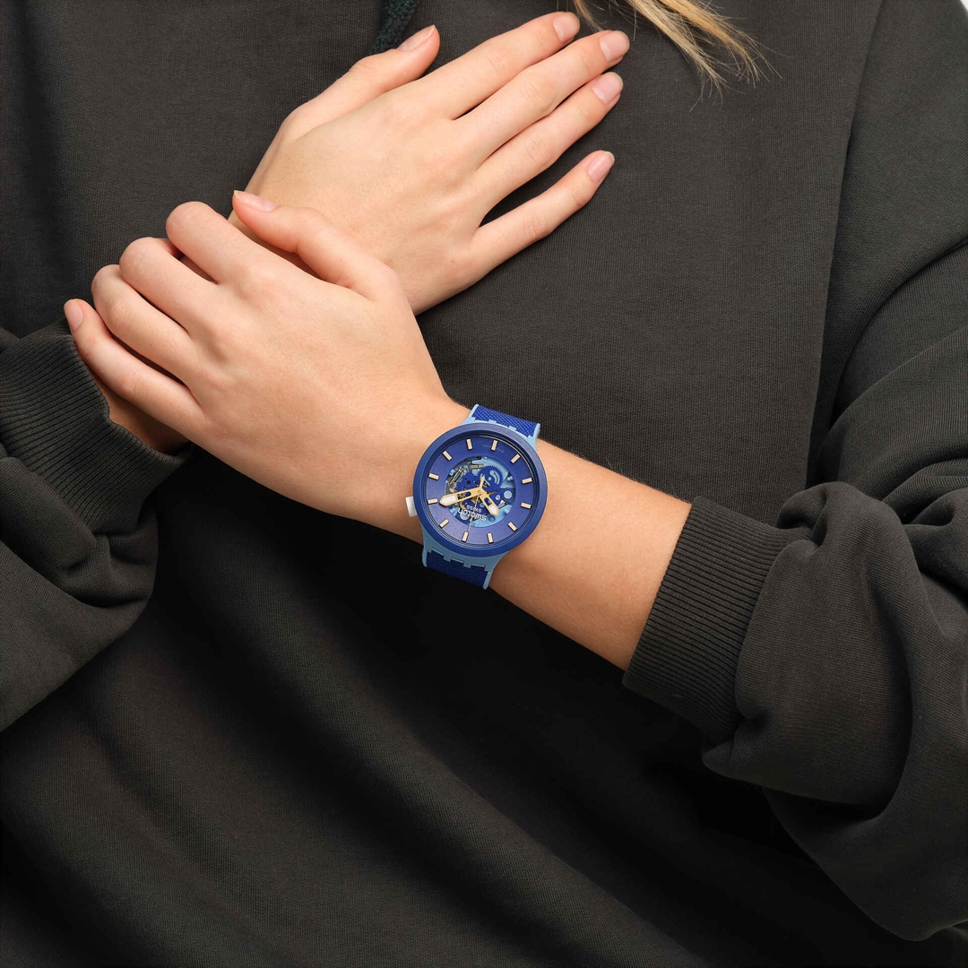 Swatch Big Bold Biosourced Bouncing Blue