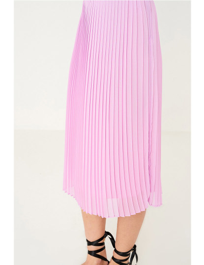 Ladies Pleated Shot Skirt Pink