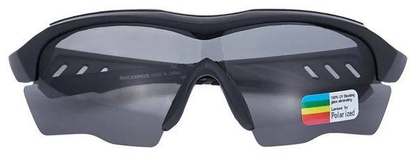 Lunettes de Soleil de Sport Polarisées à Lentilles Amovibles - gris