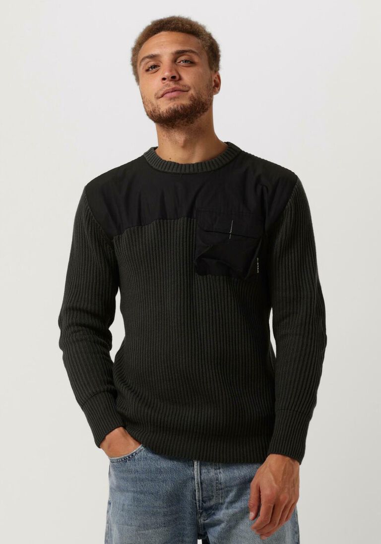 G-STAR RAW grijze g-star raw trui army r knit