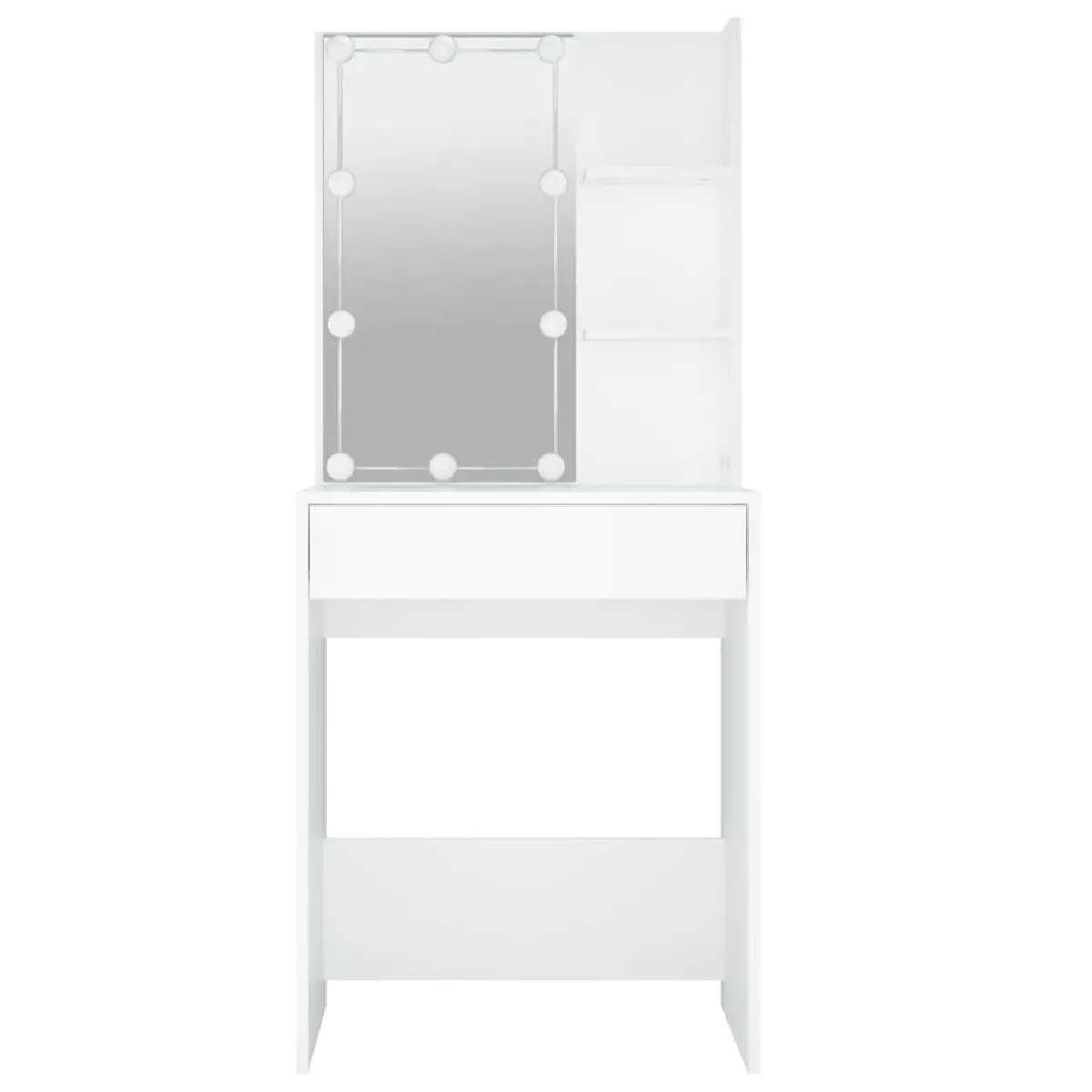 Coiffeuse contemporaine Helloshop26 avec LED - Blanc