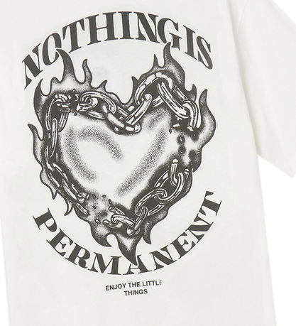 LMDT T-Shirt - NlnLiving - White Alyssum/Raven Backprint