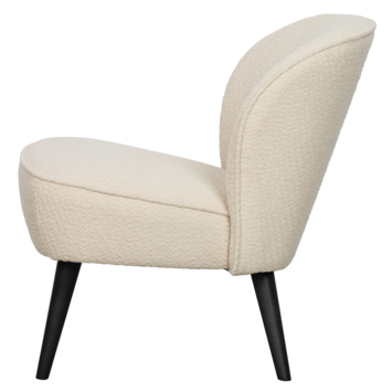 WOOOD fauteuil Sara bouclé crème