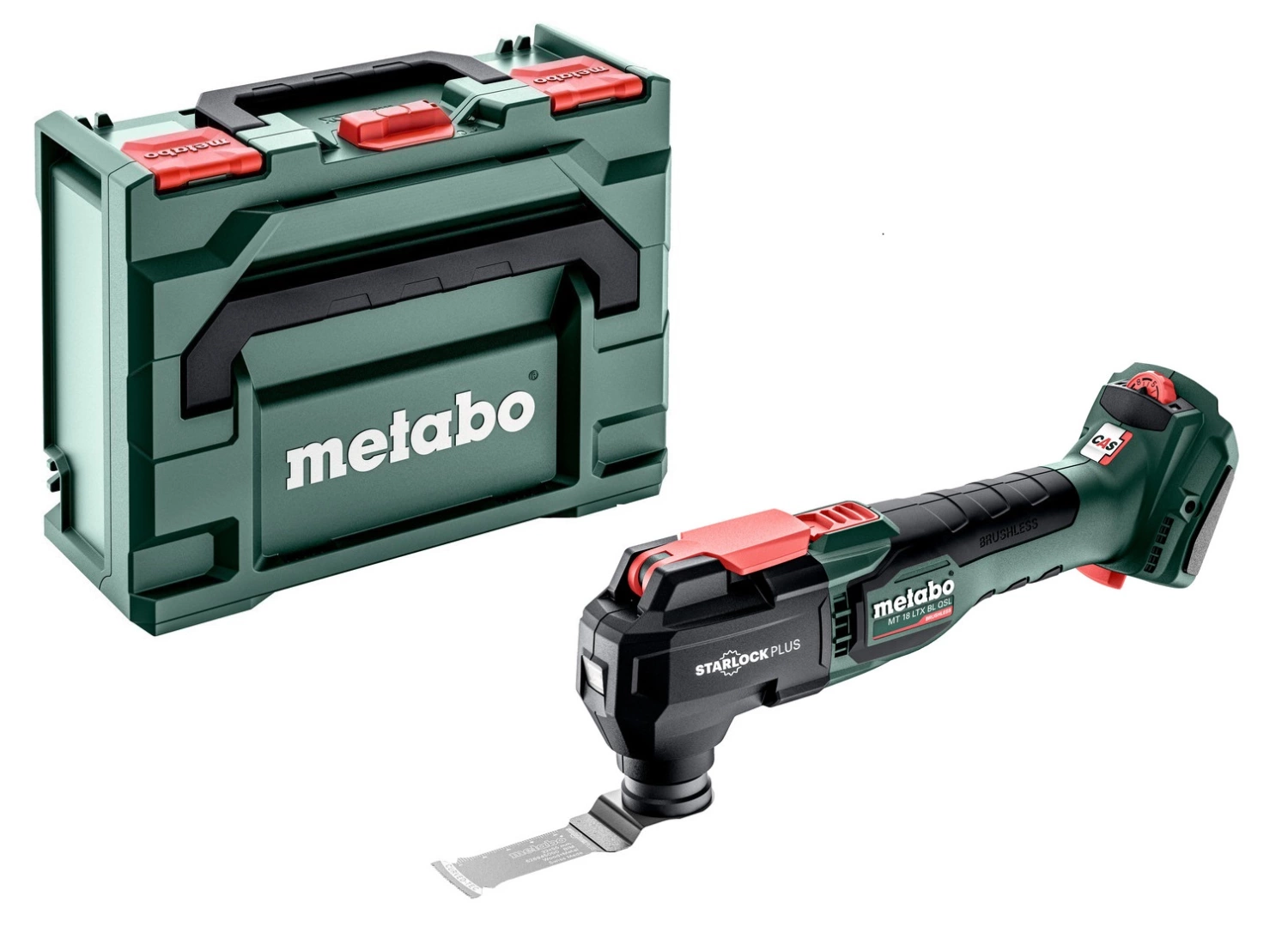 Metabo MT 18 LTX BL QSL 18V Li-ion accu multitool body in MetaBox - koolborstelloos - snelwissel