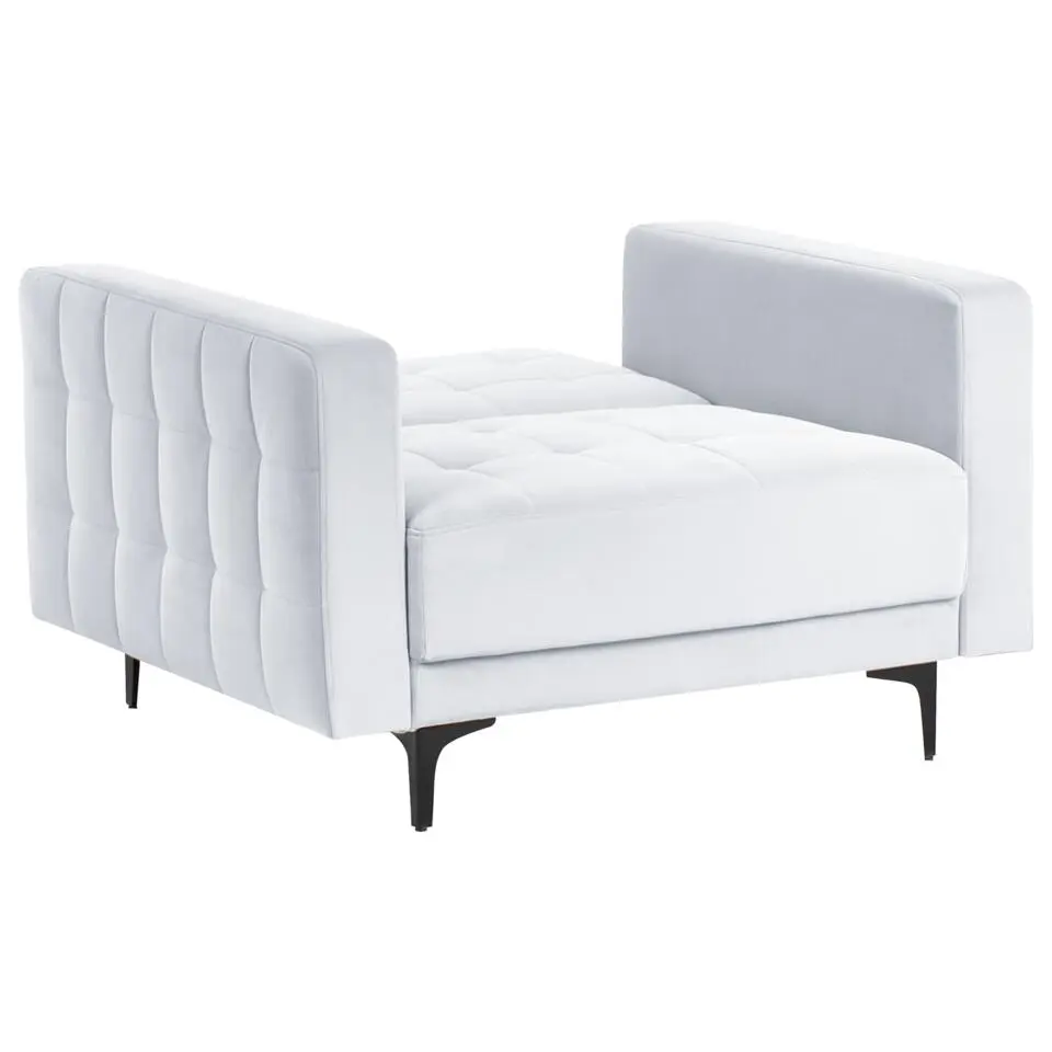 ABERDEEN - Fauteuil - Lichtgrijs - Fluweel