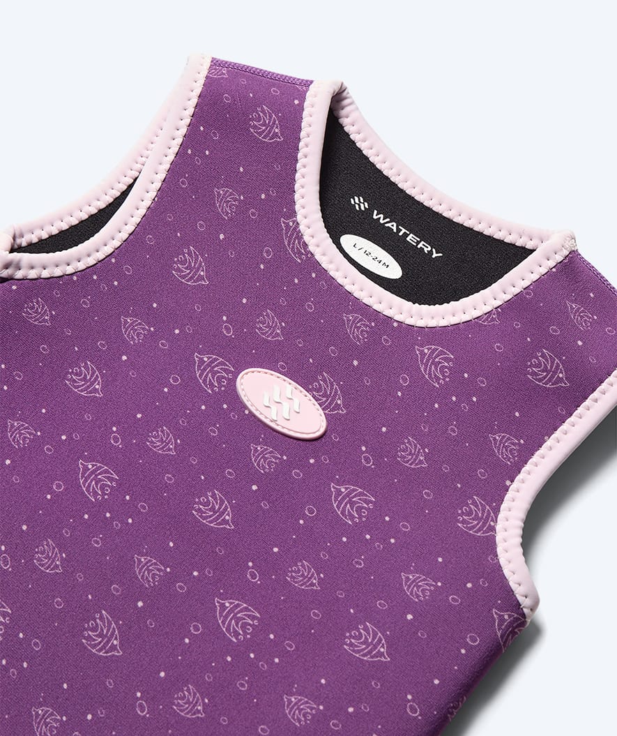 Watery våddragt til børn - Baia Wrap - Atlantic Purple