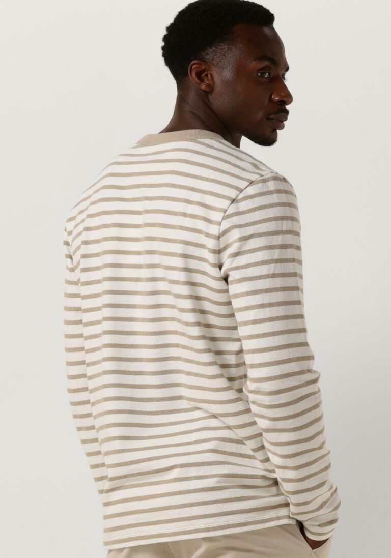 BUTCHER OF BLUE beige butcher of blue trui gaspard stripe crew