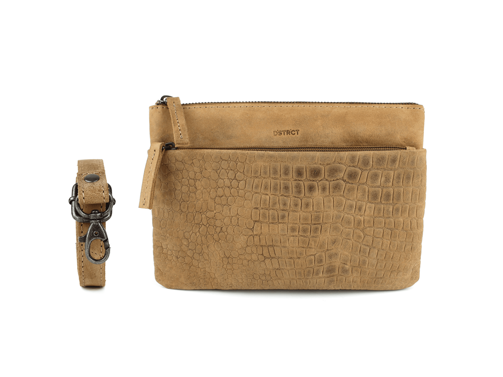 DSTRCT Alligator Creek Crossbody Clutch Taupe