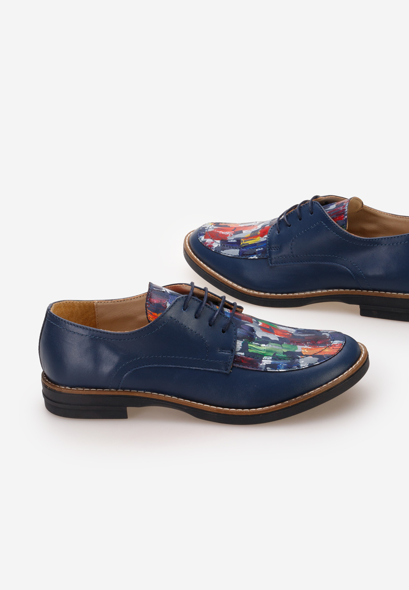 Chaussures derby en cuir marine Radiant V5